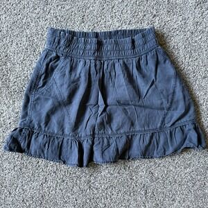 Athleta Asphalt Gray Ruffled‎ Active Cargo Tennis Skirt XS Womens